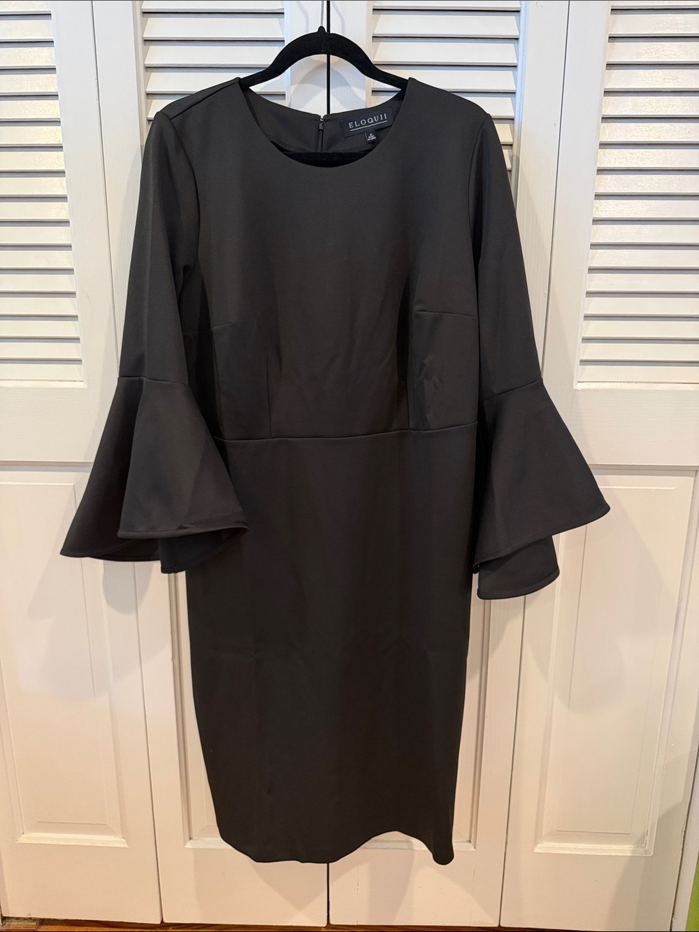 Eloquii Women’s Bell-Sleeve Sheath Dress - US 16 Black
